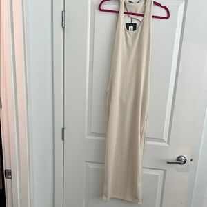PrettyLittleThing Cream Maxi Dress